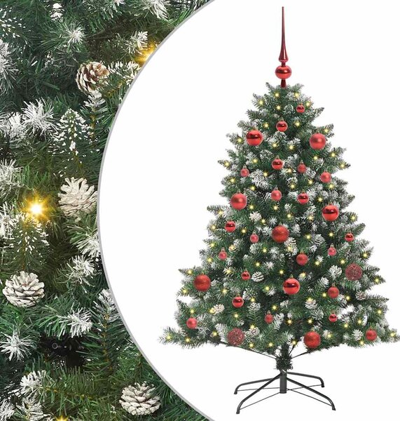 Sztuczna choinka z podstawą Zielony 150 cm PVC, plastik i stal