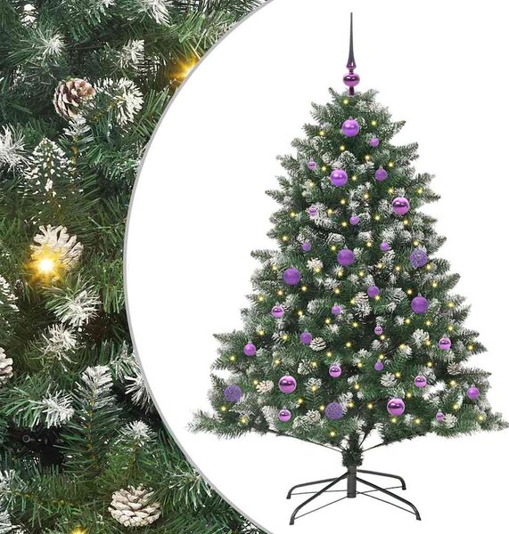 Sztuczna choinka z podstawą Zielony 150 cm PVC, plastik i stal
