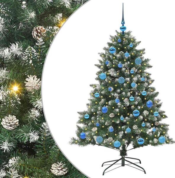 Sztuczna choinka z podstawą Zielony 150 cm PVC, plastik i stal