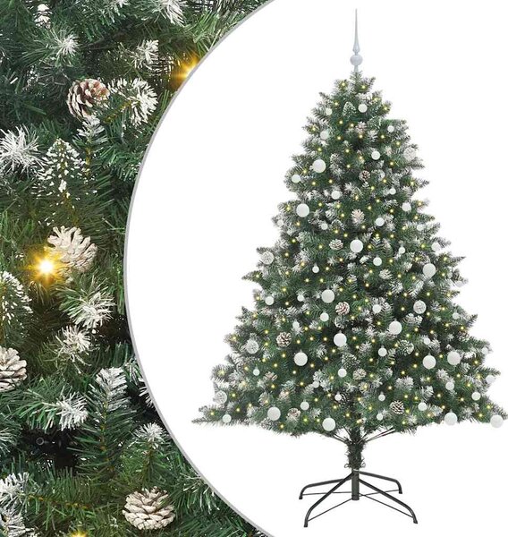 Sztuczna choinka z podstawą Zielony 180 cm PVC, plastik i stal