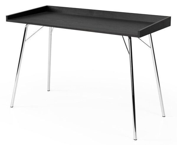 Czarne biurko Woodman Rayburn, 115x52 cm