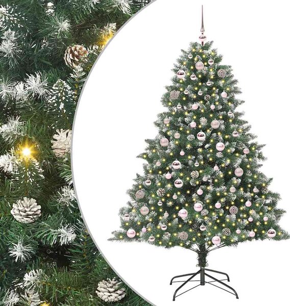 Sztuczna choinka z podstawą Zielony 180 cm PVC, plastik i stal