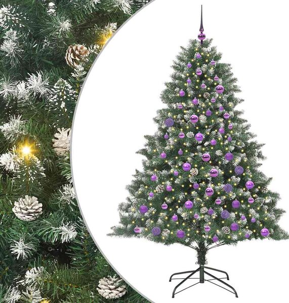 Sztuczna choinka z podstawą Zielony 180 cm PVC, plastik i stal