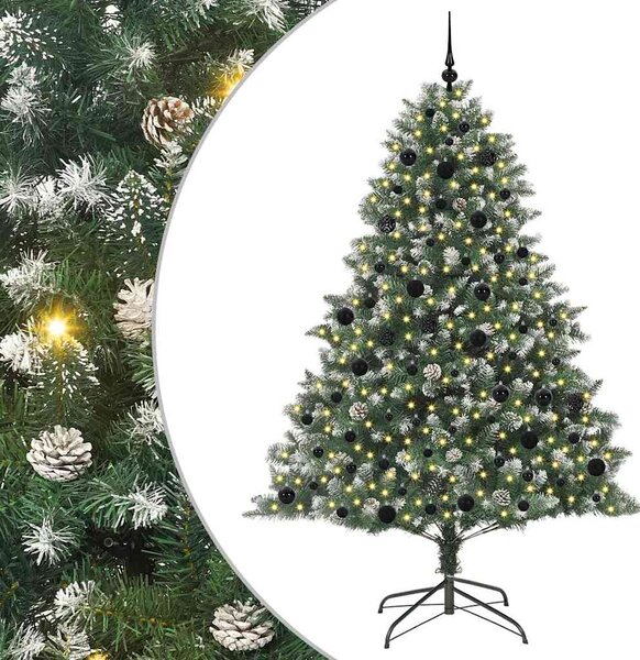 Sztuczna choinka z podstawą Zielony 210 cm PVC, plastik i stal