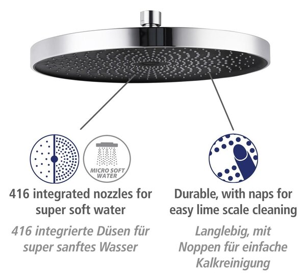 Zestaw prysznicowy ze stali nierdzewnej w kolorze błyszczącego srebra 120 cm Soft Water – Wenko