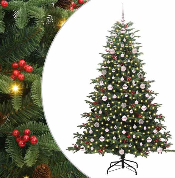 Sztuczna choinka z podstawą Zielony 180 cm PVC, Metal i Plastik
