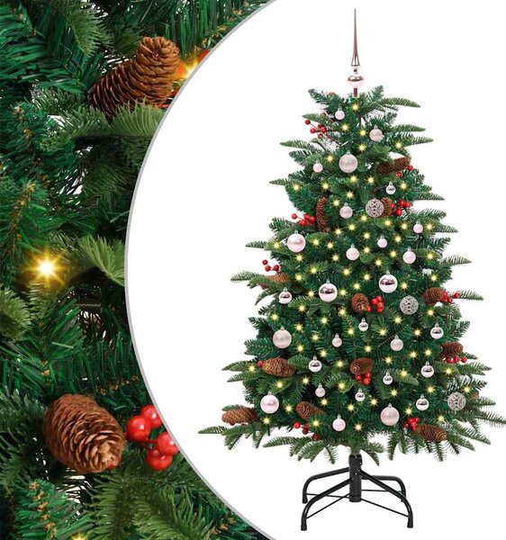 Sztuczna choinka z podstawą Zielony 150 cm PVC, Metal i Plastik