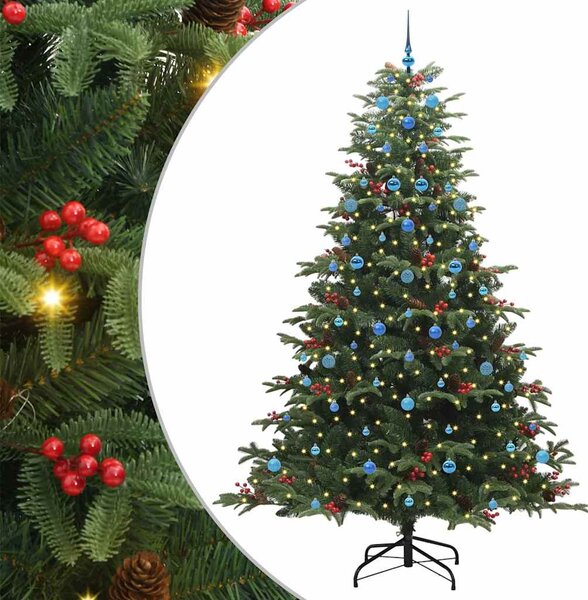 Sztuczna choinka z podstawą Zielony 240 cm PVC, Metal i Plastik