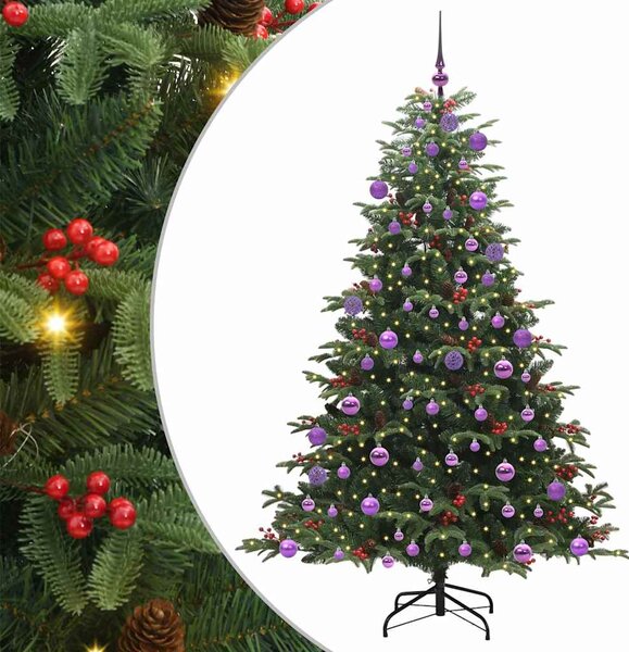 Sztuczna choinka z podstawą Zielony 180 cm PVC, Metal i Plastik