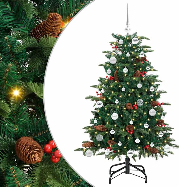 Sztuczna choinka z podstawą Zielony 150 cm PVC, Metal i Plastik