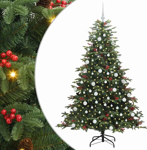 Sztuczna choinka z podstawą Zielony 180 cm PVC, Metal i Plastik