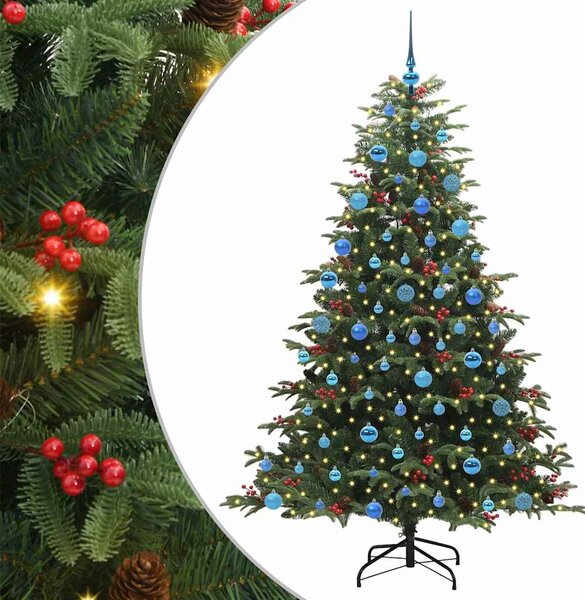 Sztuczna choinka z podstawą Zielony 180 cm PVC, Metal i Plastik