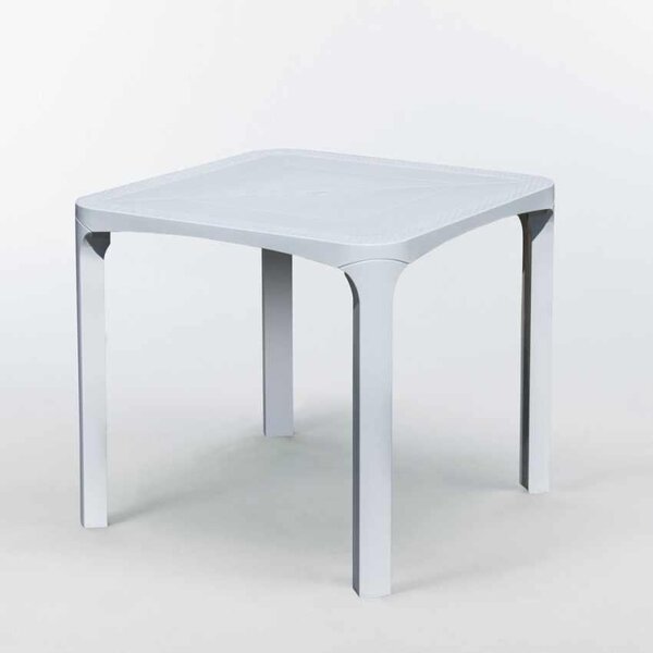 Zestaw 14 kwadratowych stolików barowych Grand Soleil Olè z polirattanu 80x80 cm - Biay