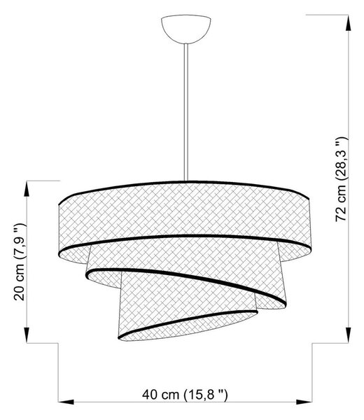 Lampa wisząca w różowo-złotym kolorze z tekstylnym kloszem ø 40 cm Couper – Opviq lights
