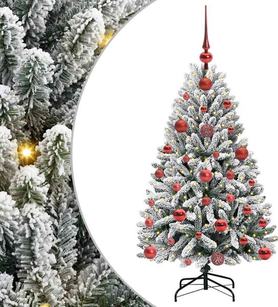 Sztuczna choinka Zielony i Biały 120 cm PVC i Metal