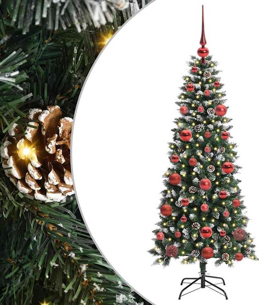 Sztuczna choinka z podstawą Zielony 150 cm PVC, plastik i stal