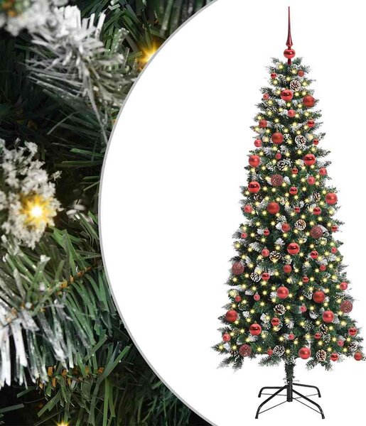 Sztuczna choinka z podstawą Zielony 180 cm PVC, plastik i stal