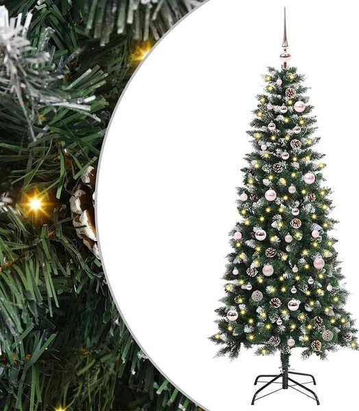 Sztuczna choinka z podstawą Zielony 150 cm PVC, plastik i stal