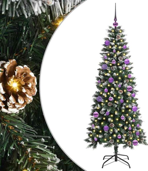 Sztuczna choinka z podstawą Zielony 150 cm PVC, plastik i stal