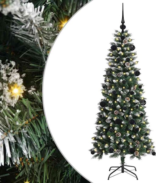 Sztuczna choinka z podstawą Zielony 150 cm PVC, plastik i stal