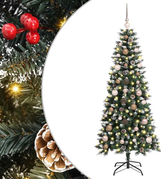 Sztuczna choinka z podstawą Zielony 150 cm PVC, plastik i stal