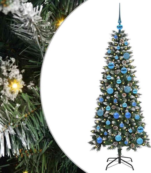 Sztuczna choinka z podstawą Zielony 150 cm PVC, plastik i stal