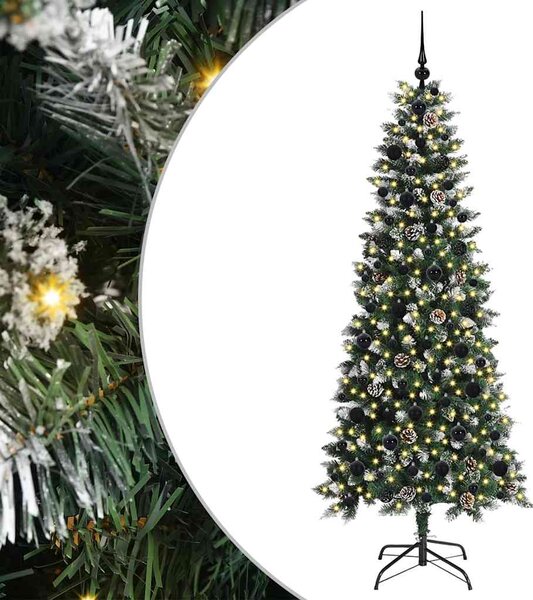 Sztuczna choinka z podstawą Zielony 180 cm PVC, plastik i stal