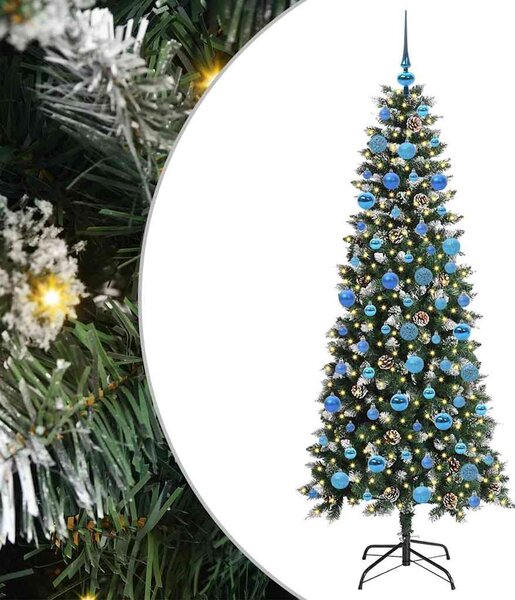 Sztuczna choinka z podstawą Zielony 180 cm PVC, plastik i stal
