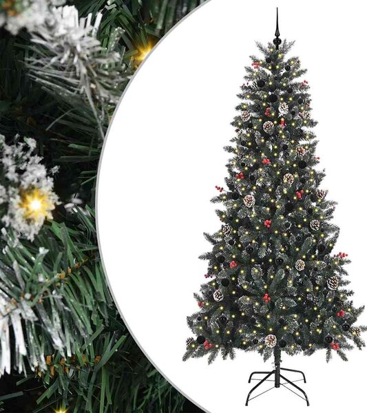 Sztuczna choinka z podstawą Zielony 240 cm PVC, plastik i stal