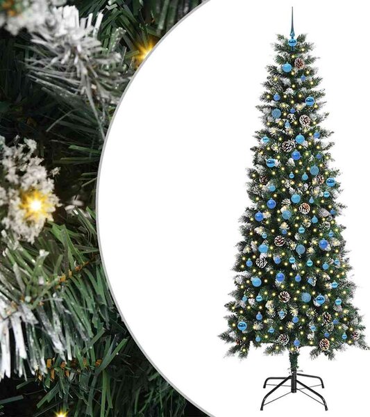 Sztuczna choinka z podstawą Zielony 240 cm PVC, plastik i stal