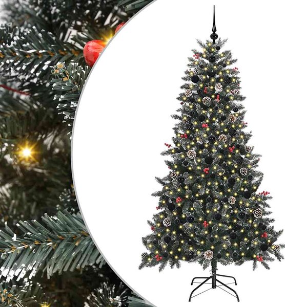 Sztuczna choinka z podstawą Zielony 180 cm PVC, plastik i stal