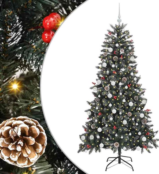 Sztuczna choinka z podstawą Zielony 180 cm PVC, plastik i stal