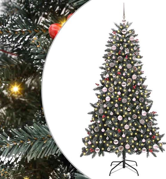 Sztuczna choinka z podstawą Zielony 180 cm PVC, plastik i stal