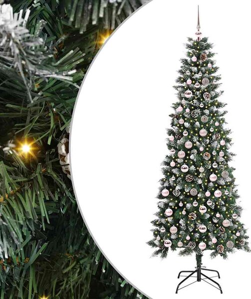 Sztuczna choinka z podstawą Zielony 210 cm PVC, plastik i stal
