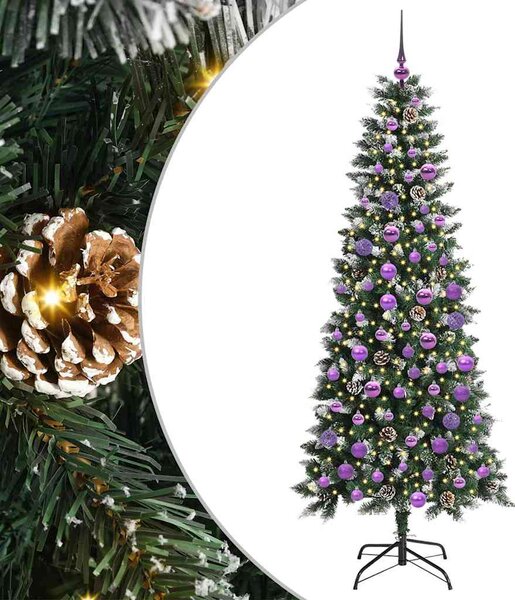 Sztuczna choinka z podstawą Zielony 180 cm PVC, plastik i stal
