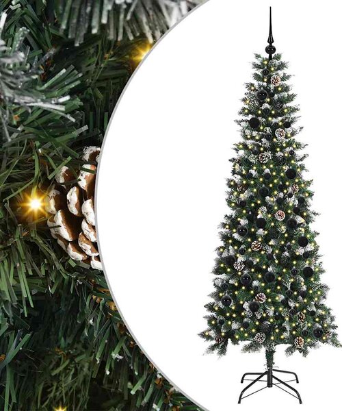 Sztuczna choinka z podstawą Zielony 210 cm PVC, plastik i stal