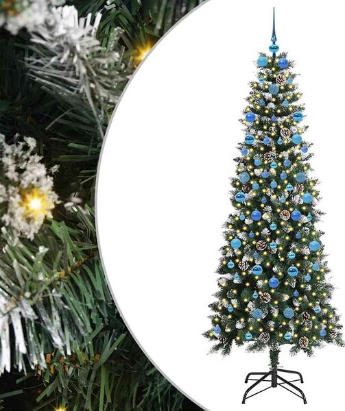 Sztuczna choinka z podstawą Zielony 210 cm PVC, plastik i stal