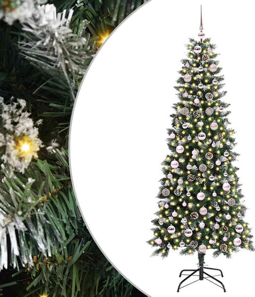 Sztuczna choinka z podstawą Zielony 180 cm PVC, plastik i stal