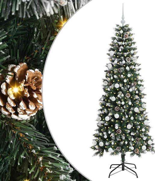 Sztuczna choinka z podstawą Zielony 180 cm PVC, plastik i stal