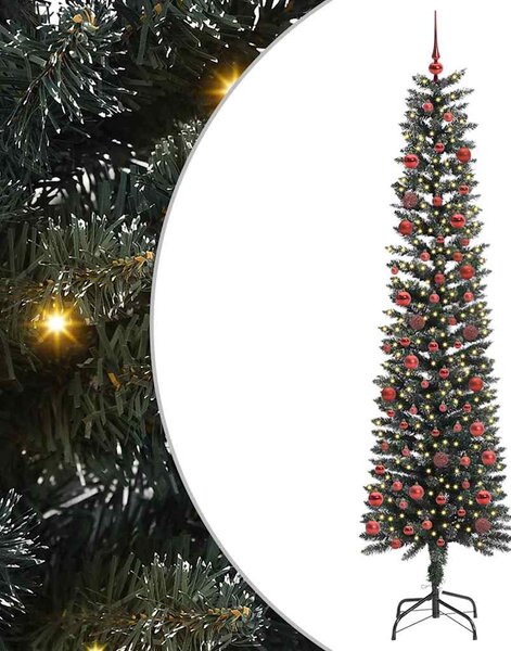 Sztuczna choinka z podstawą Zielony 210 cm PVC, plastik i stal