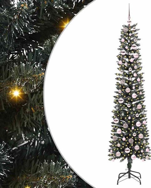 Sztuczna choinka z podstawą Zielony 210 cm PVC, plastik i stal