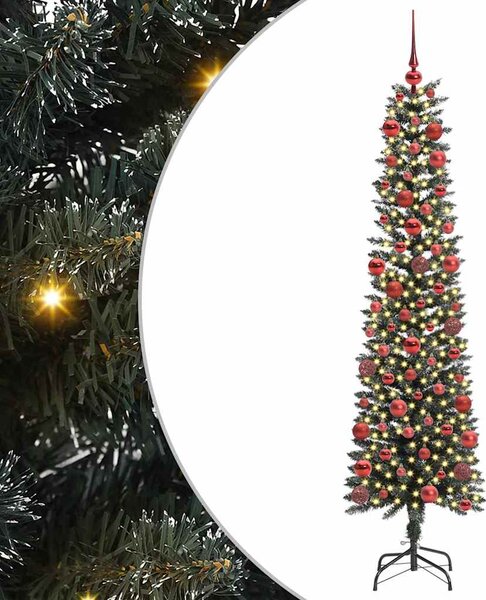 Sztuczna choinka z podstawą Zielony 180 cm PVC, plastik i stal