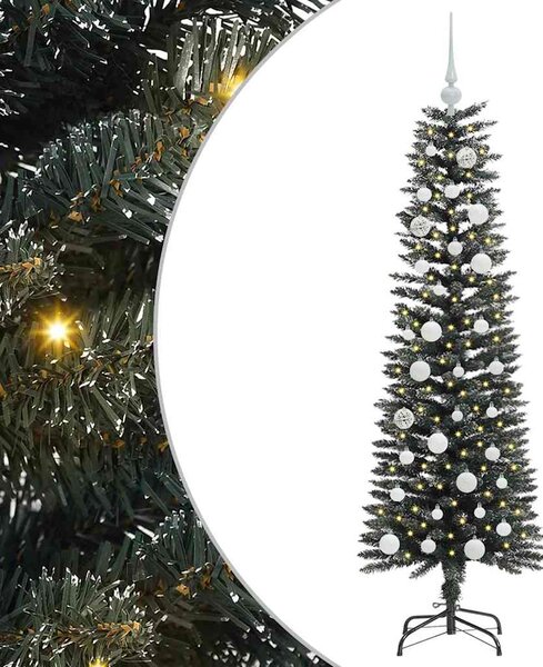 Sztuczna choinka z podstawą Zielony 150 cm PVC, plastik i stal