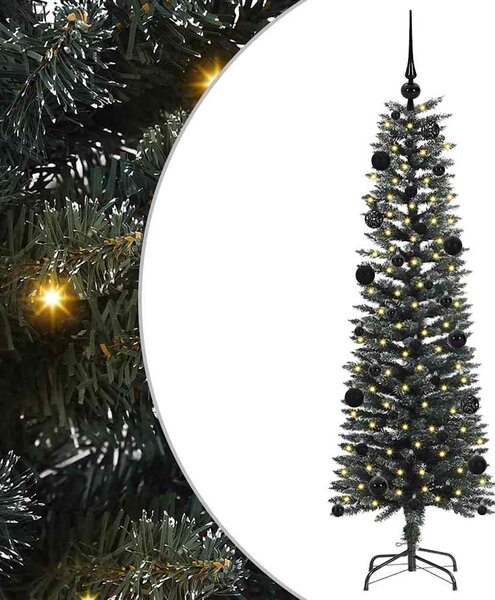Sztuczna choinka z podstawą Zielony 150 cm PVC, plastik i stal