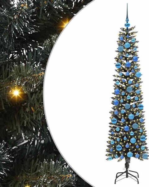 Sztuczna choinka z podstawą Zielony 180 cm PVC, plastik i stal