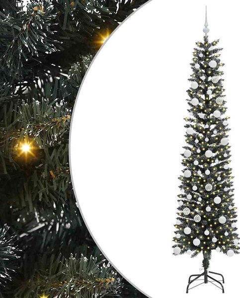 Sztuczna choinka z podstawą Zielony 210 cm PVC, plastik i stal