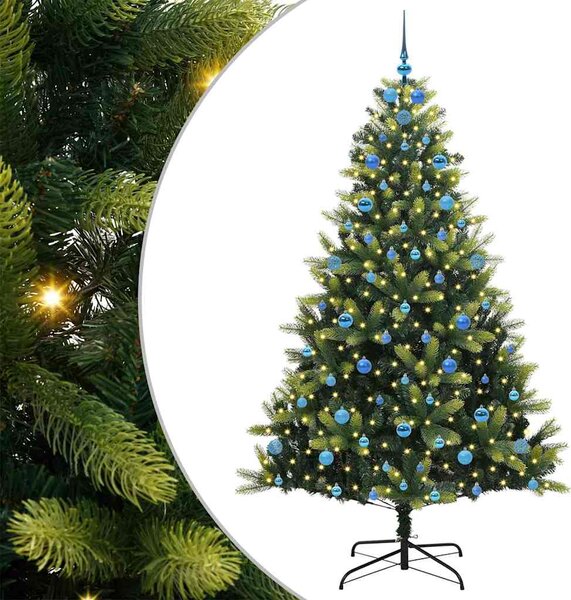 Sztuczna Choinka Składana na Święta 300 LED Zielony 210 cm