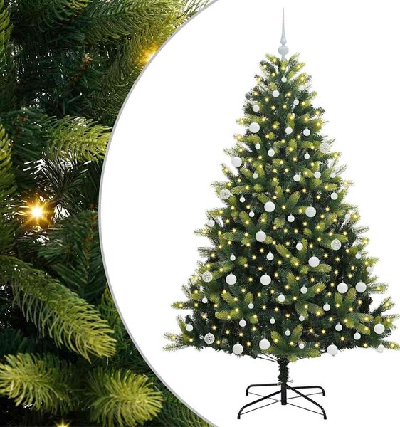 Sztuczna Choinka Składana na Święta 300 LED Zielony 180 cm