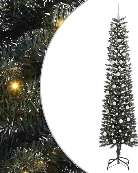 Sztuczna choinka z podstawą Zielony 240 cm PVC, plastik i stal