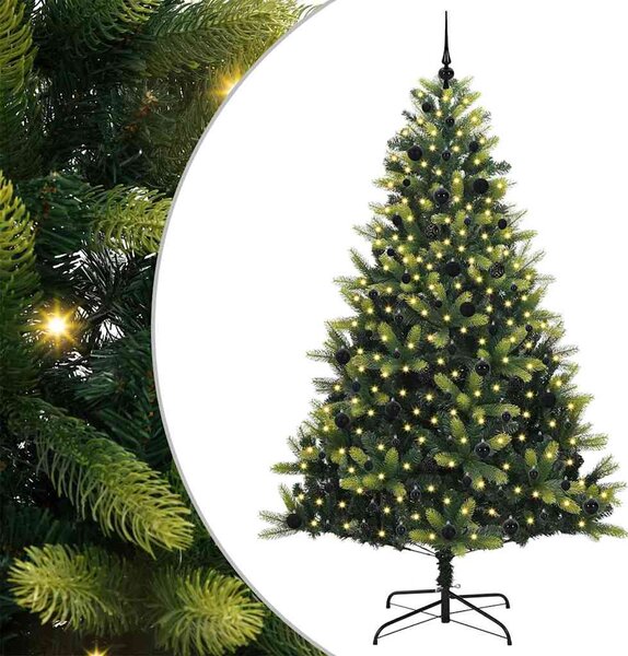 Sztuczna Choinka Składana na Święta 300 LED Zielony 240 cm